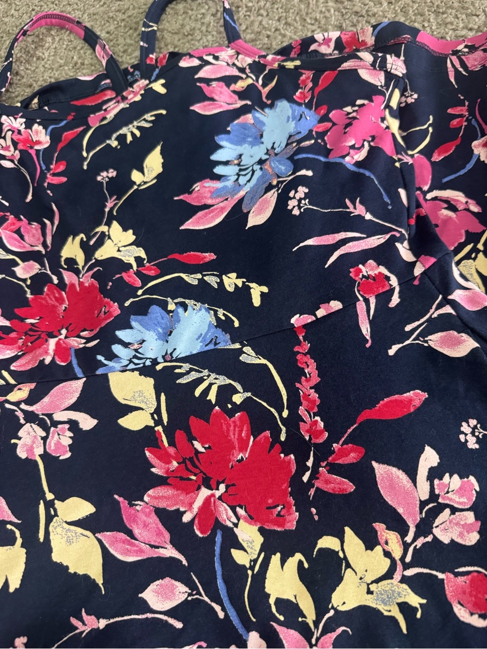Pact organic cotton Floral fit and flare Midi Dress in day spring blooms. - Picture 9 of 11